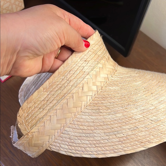Nipomo Natural Straw Sun Visor - Picture 6 of 7